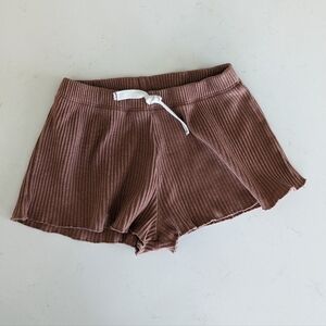 Zara | Mauve Flowy Ribbed Shorts